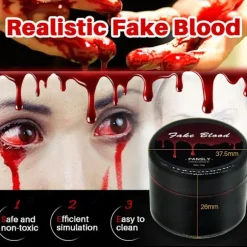 Ultrarealistisk Halloween Blod Falske Sår Ar Blåmærker Falsk Blod Makeup Krop Ansigtsmaling Cosplay Simulation