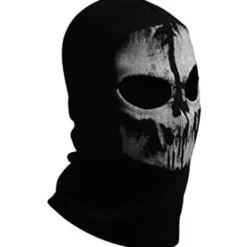 Unisex Ghost Print Tights Balaclava Maske God til Krigsspil Halloween Cosplay Print-3