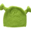 Unisex håndstrikket vinteruldhat Beanie Cosplay Dome Cap til W