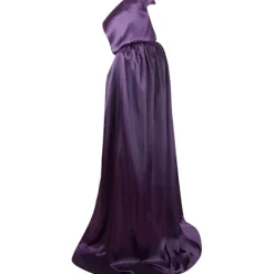 Unisex Hætte Cape i Fuld Længde Halloween Julekostume Fest Kappe Størrelse 43" til 67" Dark Purple 170CM/67"