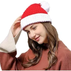 Unisex Julehue Beanie Hat Vinter Varm Strikket Julemand Hat