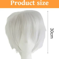 Unisex Kort Sød Anime Cosplay Kostume Paryk, Varmebestandige Syntetiske Hårfibre, Justerbart Og Åndbart Net For Fuld Dækning Komfortabel Pasform,