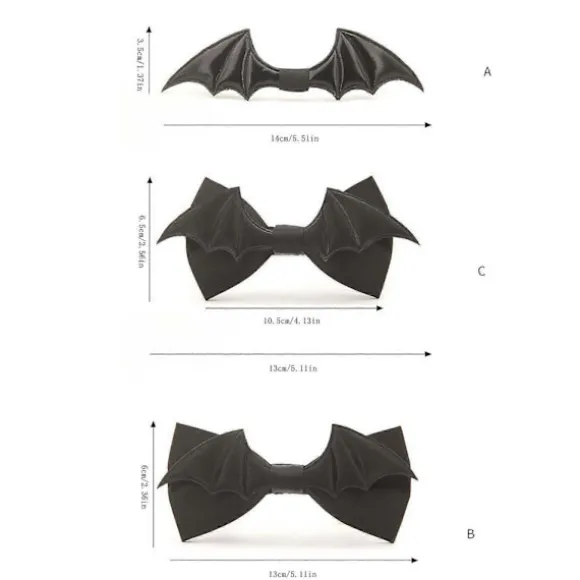 Unisex Kunstlæder Butterfly til Mænd Kvinder Sort Flagermusvinge Forbundet Butterfly Slips med Justerbar Rem til Halloween Fest (FMY) PU leather dark ange | Fyndiq