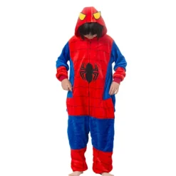 Unisex Voksen Onesie Pyjamas Halloween Dyre Kostumer Cosplay Nattøj Hjemmetøj spiderman M
