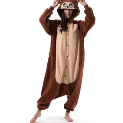 Unisex Voksen Tegneserie Kostume Halloween Jul Pyjamas Jumpsuit Onesies Plys Cosplay Pyjamas Abe M_tfrf
