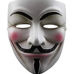 V for Vendetta Guy Fawkes Mask Kvalitet Anonymous Mask Halloween Kostume Hackers Mask Cosplay Party Mask One Size-FM-
