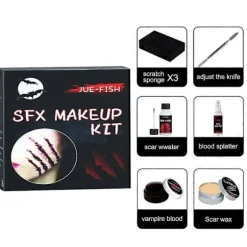Vampyr Makeup Blodspray Latex til Cosplay og Halloween[D] Halloween makeup bag
