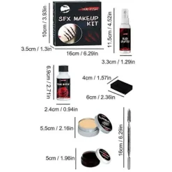 Vampyr Makeup Blodspray Latex til Cosplay og Halloween[D] Halloween makeup bag