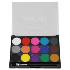 Vandbaseret makeup sæt til ansigt og krop 15 farver ikke-giftig [YJD]