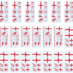 Vandtætte, miljøvenlige England-flag ansigtstatoveringer til VM, sportsbegivenheder og cheerleading E