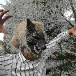 Varulv Kostume Ulvekløer Handsker Og Hovedmaske Til Halloween, Cosplay Kostumefest