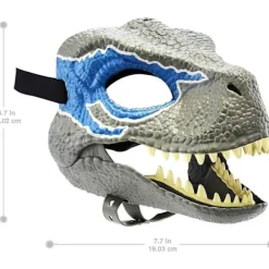 Velociraptor Blue Maske, Multifarvet (grå) (1 stk.)