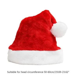 Velour Julemandshat Unisex Komfortabel Kreativ Flerfarvet Voksen & Børn Julehat til Julefrokost