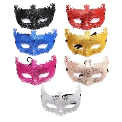 Venedig Sexet Golden Fox Mask Masquerade Kostume Dance Mask Access Black