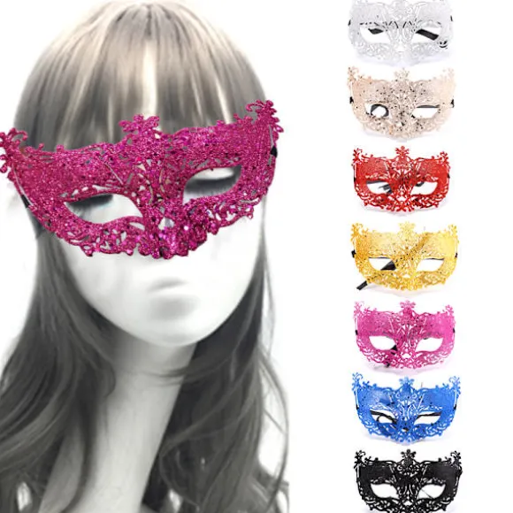 Venedig Sexet Golden Fox Mask Masquerade Kostume Dance Mask Access Silver