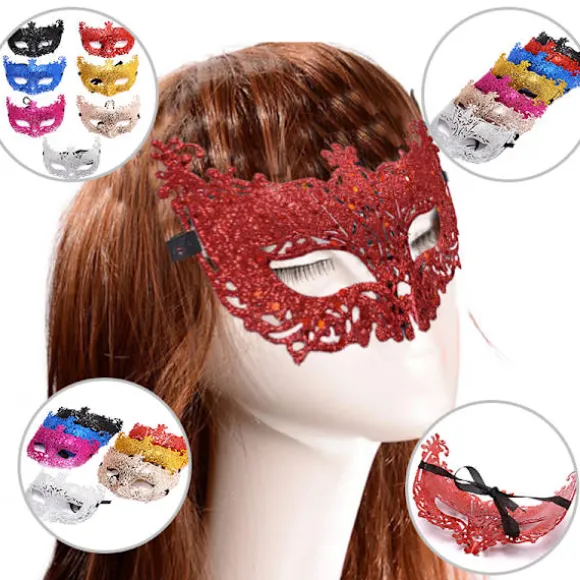 Venedig Sexet Golden Fox Mask Masquerade Kostume Dance Mask Access Silver