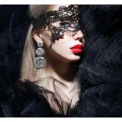 Venetiansk Maske, 6 Stykker Maskeradebal Maske Blonder Maske Venetiansk Maskerade Maske Sexet Blonder Maske til Aftenfest Prom Ballet