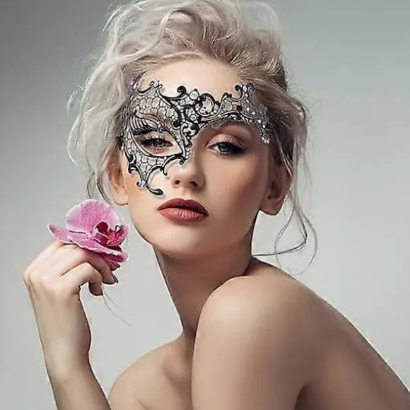 Venetiansk maske "Heldige Dame", velegnet til maskeballer/sexet karnevalsfest/karneval