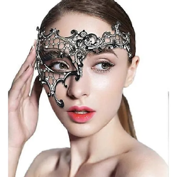 Venetiansk maske "Heldige Dame", velegnet til maskeballer/sexet karnevalsfest/karneval