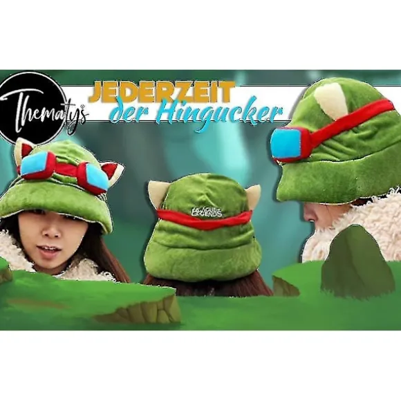 Vention Teemo League Of Legends Lol Hat - Perfekt til udklædning, karneval og cosplay - Kostume En