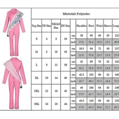 V-hals Jumpsuit med Sash 70'er 80'er Hippie Overalls Voksen Kvinder Cowgirl Kostume 2XL