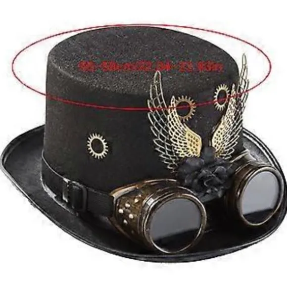 Victorian Gear Vinger Briller Jazz Hat Steampunk Hat Høj Hat Halloween Hat Party Performance Hat til Festligheder
