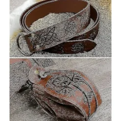 Vikinge stil middelalderbælte med taske til Halloween kostumer black 1
