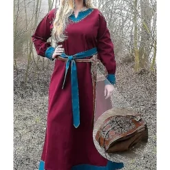 Vikinge stil middelalderbælte med taske til Halloween kostumer black 1