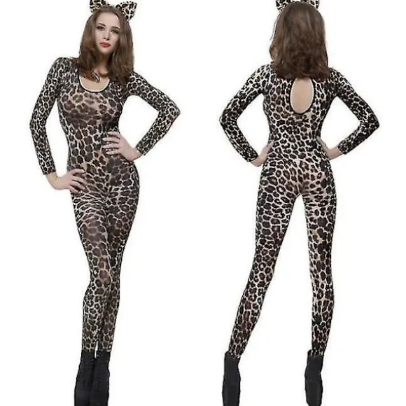 Vild Tigress Catsuit Kostume til Kvinder til Halloween S