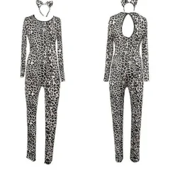 Vild Tigress Catsuit Kostume til Kvinder til Halloween S
