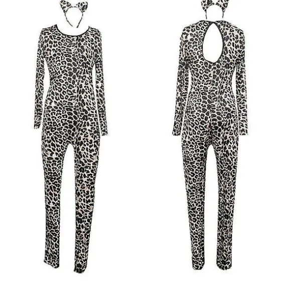 Vild Tigress Catsuit Kostume til Kvinder til Halloween S