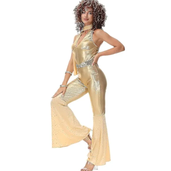 Vintage Rock Disco Kvinnlig Sångerska Halloween Cosplay kostym