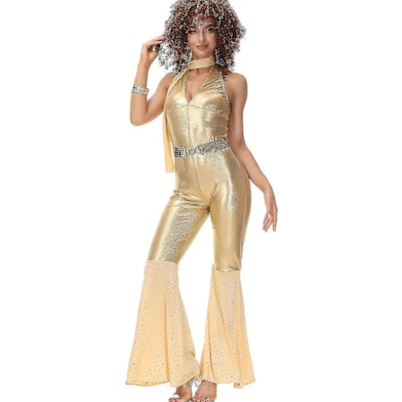Vintage Rock Disco Kvinnlig Sångerska Halloween Cosplay kostym