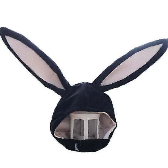 Vit Kaninører Cosplay Plys Hat til Halloweenfest, Kvinder og Piger-Yvan Black