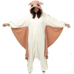 Voksen Animal Kigurumi Flyvende Pindsvin Onesies Party Halloween Mus Pyjamas Cosplay Chipmunk Kostumer Yderbeklædning Jumpsuit L - Perfekt S