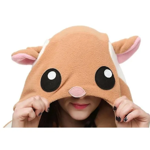 Voksen Animal Kigurumi Flyvende Pindsvin Onesies Party Halloween Mus Pyjamas Cosplay Chipmunk Kostumer Yderbeklædning Jumpsuit L - Perfekt S
