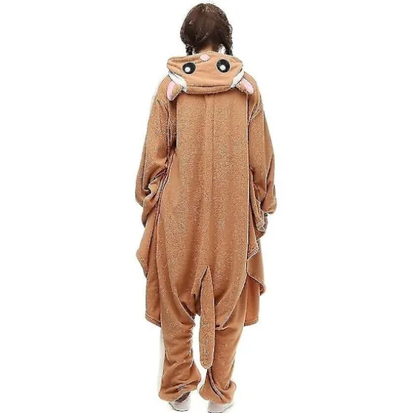Voksen Animal Kigurumi Flyvende Pindsvin Onesies Party Halloween Mus Pyjamas Cosplay Chipmunk Kostumer Yderbeklædning Jumpsuit L - Perfekt S