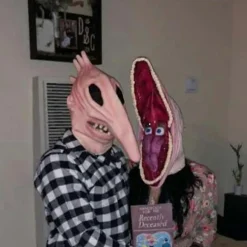 Voksen Beetlejuice Barbara Og Adam Monster Maske Par Halloween Sjove Kostumer B B