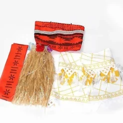 Voksen Børn Prinsesse Vaiana Moana Kostume Kjole med Halskæde Paryk Piger Halloween Fest Moana Kjole Kostume Rollespil-WELLNGS Only wig M