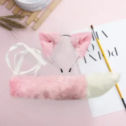 Voksen Børn Simulation Plys Ulv Katteøre Hovedbøjle Bandana med Pelsagtig Lang Hale Sæt Anime Cosplay Kostume Rekvisitter Halloween Fancy Fest Tilbehør khaki | Fyndiq