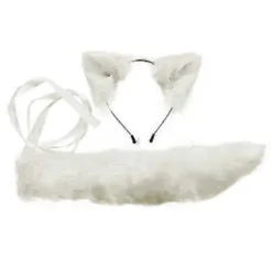 Voksen Børn Simulation Plys Ulv Katteøre Hovedbøjle Bandana med Pelsagtig Lang Hale Sæt Anime Cosplay Kostume Rekvisitter Halloween Fancy Fest Tilbehør | Fyndiq