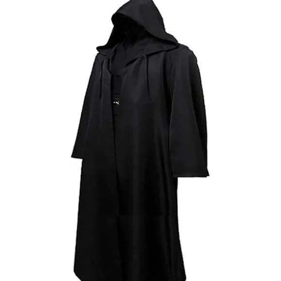 Voksen Halloween Kostume Hættetrøjer Robe Cosplay Kapper Hættekjole V black M