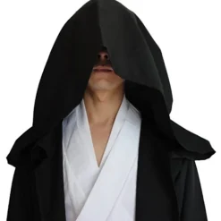 Voksen Halloween Kostume Hættetrøjer Robe Cosplay Kapper Hættekjole V black M