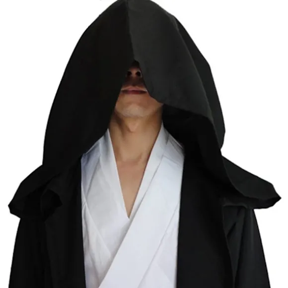 Voksen Halloween Kostume Hættetrøjer Robe Cosplay Kapper Hættekjole V black M