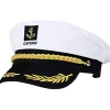 Voksen Kaptajn Hat Yachting Båd Sømand Admiral Kostume Hvid, One Size