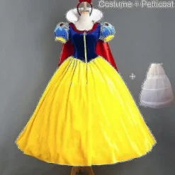 Voksen Kjole Snehvide Pige Prinsesse Kjole Kvinder Voksen Tegneserie Prinsesse Snehvide Halloween Adult Sets S
