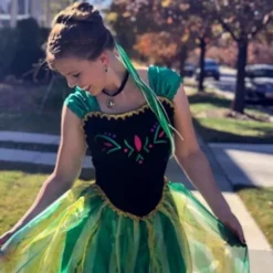 Voksen Kvinde Frozen Dronning Anna Festkjole Maskerade Outfit Kostume Cosplay Prinsesse Halloween Fest Galla Kjole{ee} M
