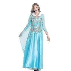 Voksen kvinde prinsesse Elsa kostume til jule-cosplay S