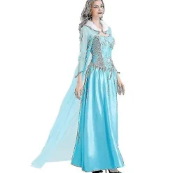 Voksen kvinde prinsesse Elsa kostume til jule-cosplay S
