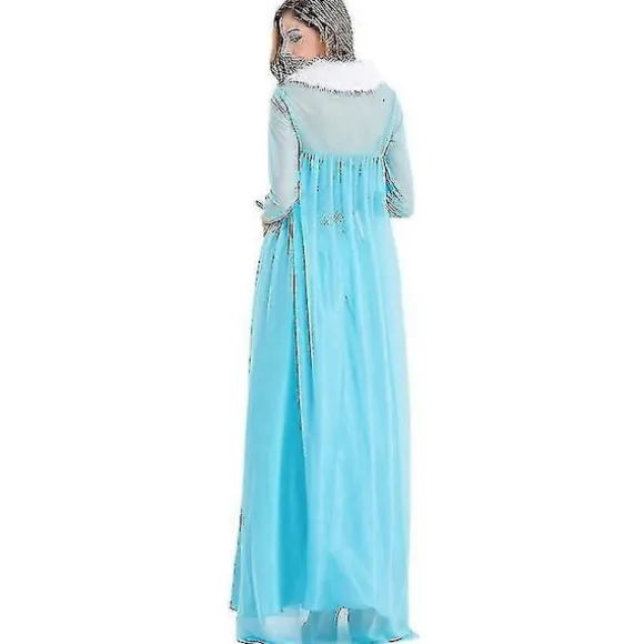 Voksen kvinde prinsesse Elsa kostume til jule-cosplay S